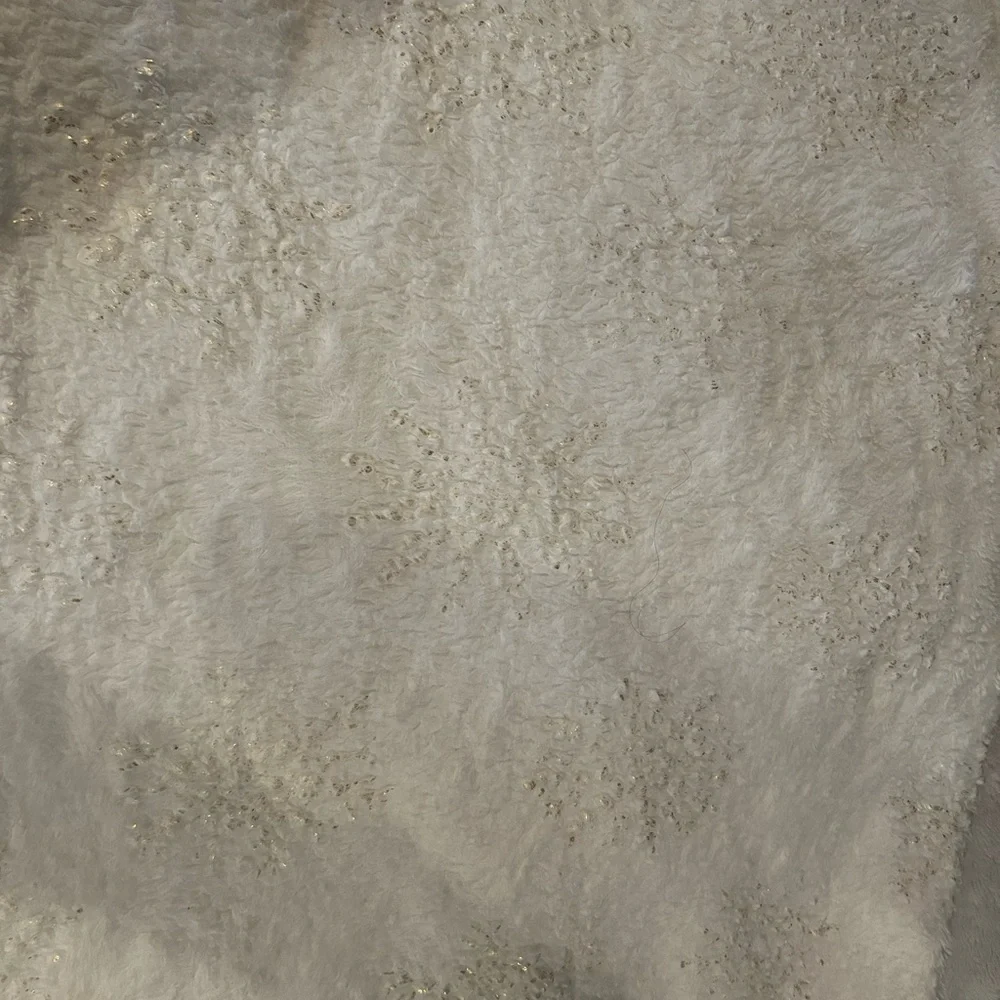 Snow Velvet Holiday Comforter Set - White/Gold-King-There Is Some Shedding🎄